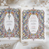 Bloemen Lijst Vintage bruiloft uitnodiging