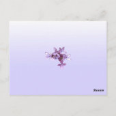 Bloemen Lila Bloemen Trouwtafel Nummer Briefkaart (Achterkant)