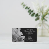 bloemen Lilies floristen voor zwart-wit kunstontwe Visitekaartje (Staand voorkant)