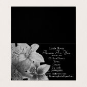 bloemen Lilies floristen voor zwart-wit kunstontwe Visitekaartjes (Buitenkant ongevouwen)