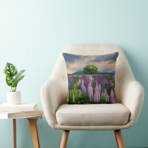 Bloemen Lupine Field in Nieuw-Zeeland Kussen