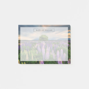 Bloemen Lupine Field in Nieuw-Zeeland Post-it® Notes