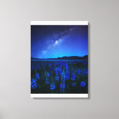 Bloemen | Lupines bloeien bij het Night Lake Tekap Canvas Afdruk (Voorkant)