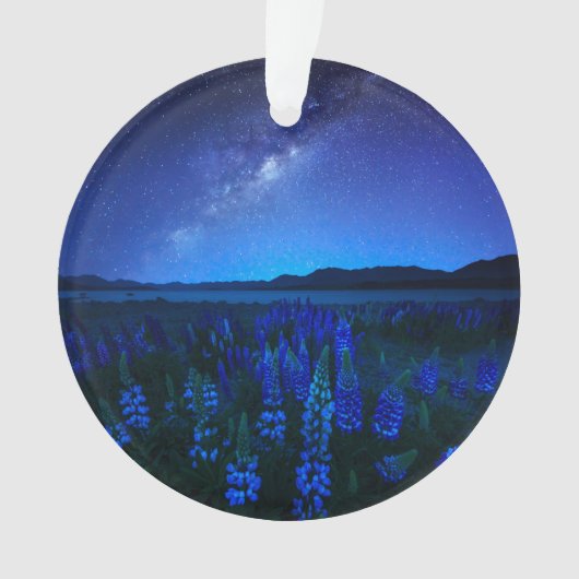 Bloemen | Lupines bloeien bij het Night Lake Tekap Ornament (voorkant)