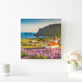 Bloemen | Lupines in Bloom Zuid-IJsland Vierkante Klok (Huis)