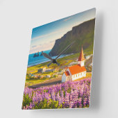 Bloemen | Lupines in Bloom Zuid-IJsland Vierkante Klok (Hoek)