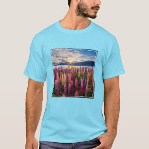Bloemen Lupines Nieuw-Zeeland T-shirt