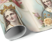  Bloemen Maagd Maria Gift Wrapping Papier (Rol Hoek)