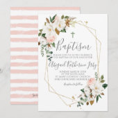 Bloemen Magnolia Doop Kaart (Voorkant / Achterkant)