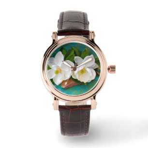 Bloemen Magnolia Flower Horloge