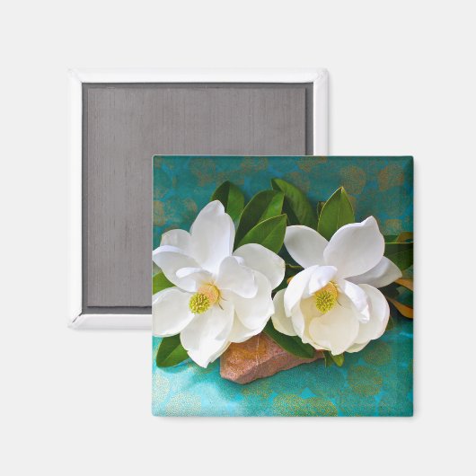 Bloemen | Magnolia Flower Magneet (Voorkant / Achterkant)