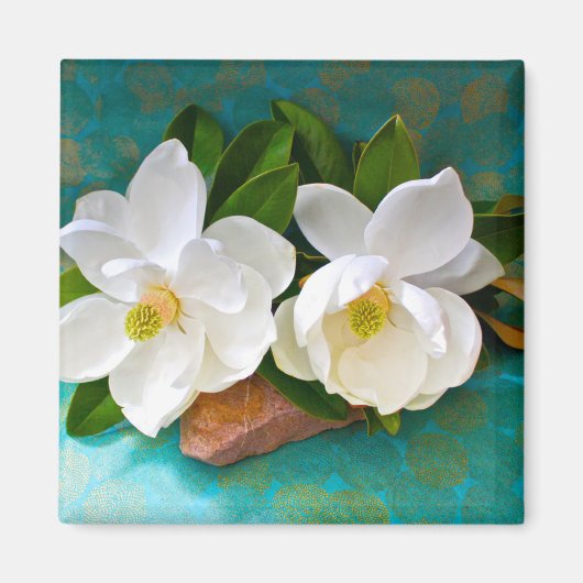 Bloemen | Magnolia Flower Magneet (Voorkant)