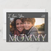 Bloemen mam foto Moederdag Feestdagenkaart (Voorkant)