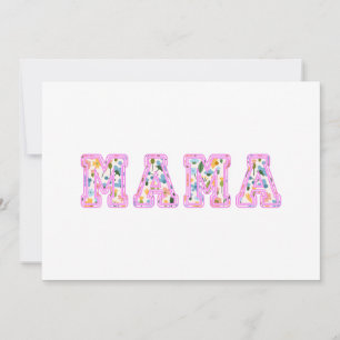 Bloemen Mama Retro Moeder Boho Kaart