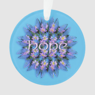 Bloemen Mandala Hope Love Optioneel Acryl Ornament