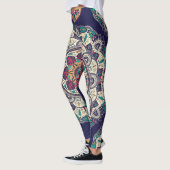 Bloemen Mandala: Sierlijk  Naadloos Leggings (Links)