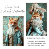 Bloemen Marie Antoinette Fox Decoupage Tissuepapier