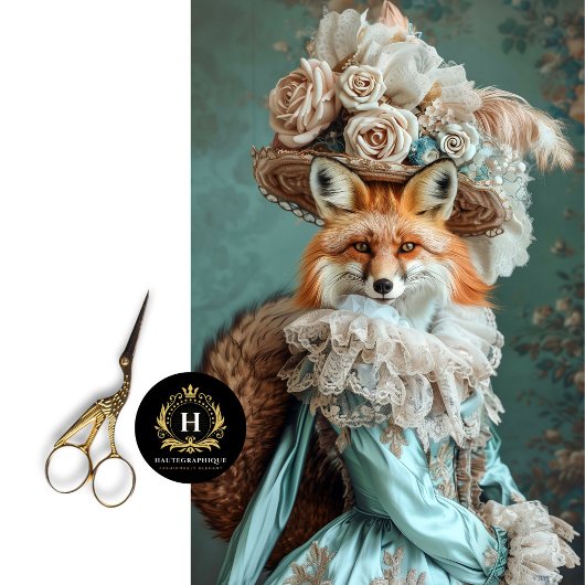 Bloemen Marie Antoinette Fox Decoupage Tissuepapier