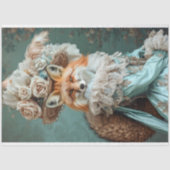 Bloemen Marie Antoinette Fox Decoupage Tissuepapier (Voorkant)