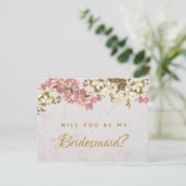 Bloemen Marmeren Orchideeën Bruidsmeisje Briefkaar Feestdagenkaart (Staand voorkant)