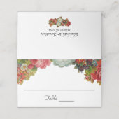 Bloemen Marsala Bourgondië Trouwtafel (Buitenkant ongevouwen)