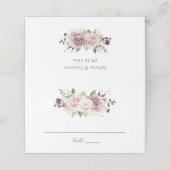 Bloemen Mauve Blush Wit groen Elegante bruiloft (Buitenkant ongevouwen)