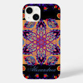 Bloemen Mehndi kunst, Violet Natuur Case-Mate iPhone Case (Achterkant)