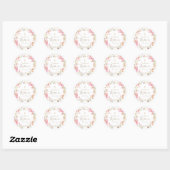 bloemen met Baptisme Ronde Sticker (Vel)