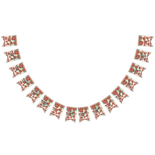 Bloemen met Barn Reds Vlaggetjes (Alle)