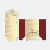 Bloemen met bladeren bedankdoosjes (Uitgevouwen)