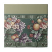 Bloemen met fruit ontworpen Tegel Tegeltje (Voorkant)