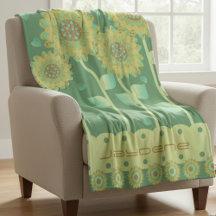 Bloemen met hartjes in groen & karamelbruin