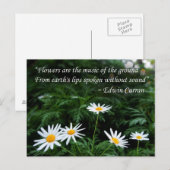 Bloemen met het Briefkaart van Citaten (Voorkant / Achterkant)