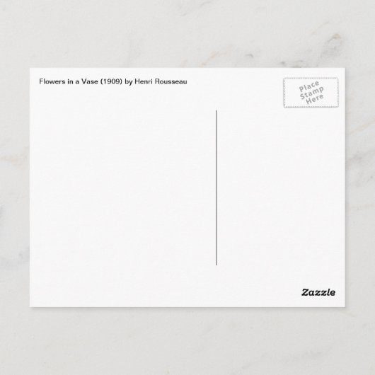 Bloemen met Ivy van Henri Rousseau,  Floral Briefkaart (Achterkant)