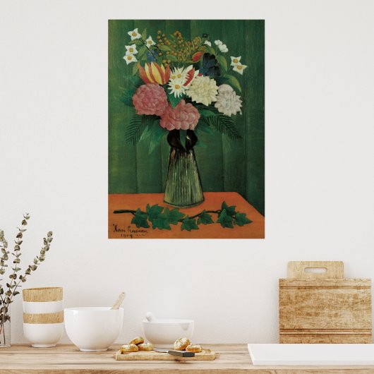 Bloemen met Ivy van Henri Rousseau, Floral Poster (Keuken)