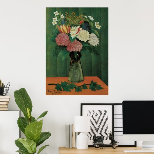 Bloemen met Ivy van Henri Rousseau, Floral Poster (Thuiskantoor)