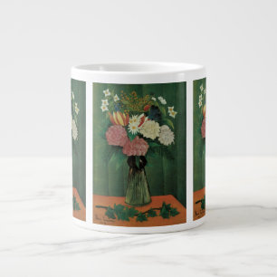 Bloemen met Klimop door Henri Rousseau, Vintage bl Jumbo Mok