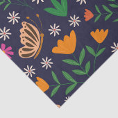 Bloemen met kolibries en vlinders tissuepapier (Detail)