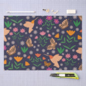 Bloemen met kolibries en vlinders tissuepapier (Craft)