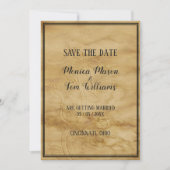 Bloemen met textiel save the date (Voorkant)