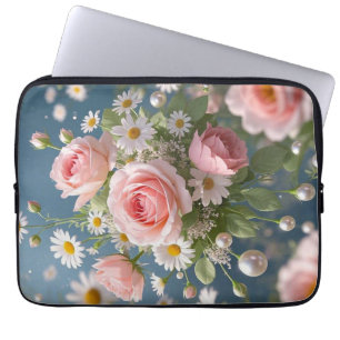 Bloemen met tijdloze extravagante elegantie laptop sleeve