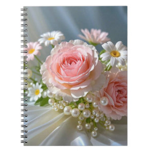 Bloemen met tijdloze extravagante elegantie notitieboek