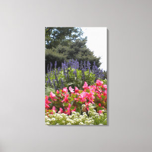 Bloemen met vogel van het schilderdoek van Prey Wr Canvas Afdruk