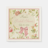 bloemen met Vrijgezellenfeest van de Perzikboeg Servet (Voorkant)