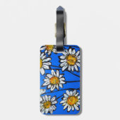 Bloemen met witte pedalen bagagelabel (Achterkant verticaal)