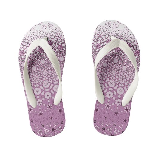 Bloemen metamorfosepatroon kinder teenslippers (Voetbed)