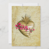 Bloemen Milagro Hart Mexicaanse bruiloft Kaart (Achterkant)