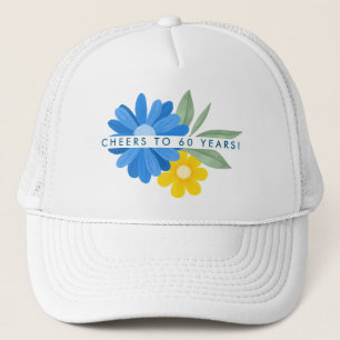 Bloemen Milestone Verjaardag Trucker Hat Pet