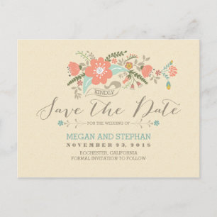  bloemen modern save the date briefkaart