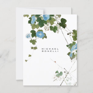 Bloemen Moderne Eigen Naam Professioneel Briefkaart